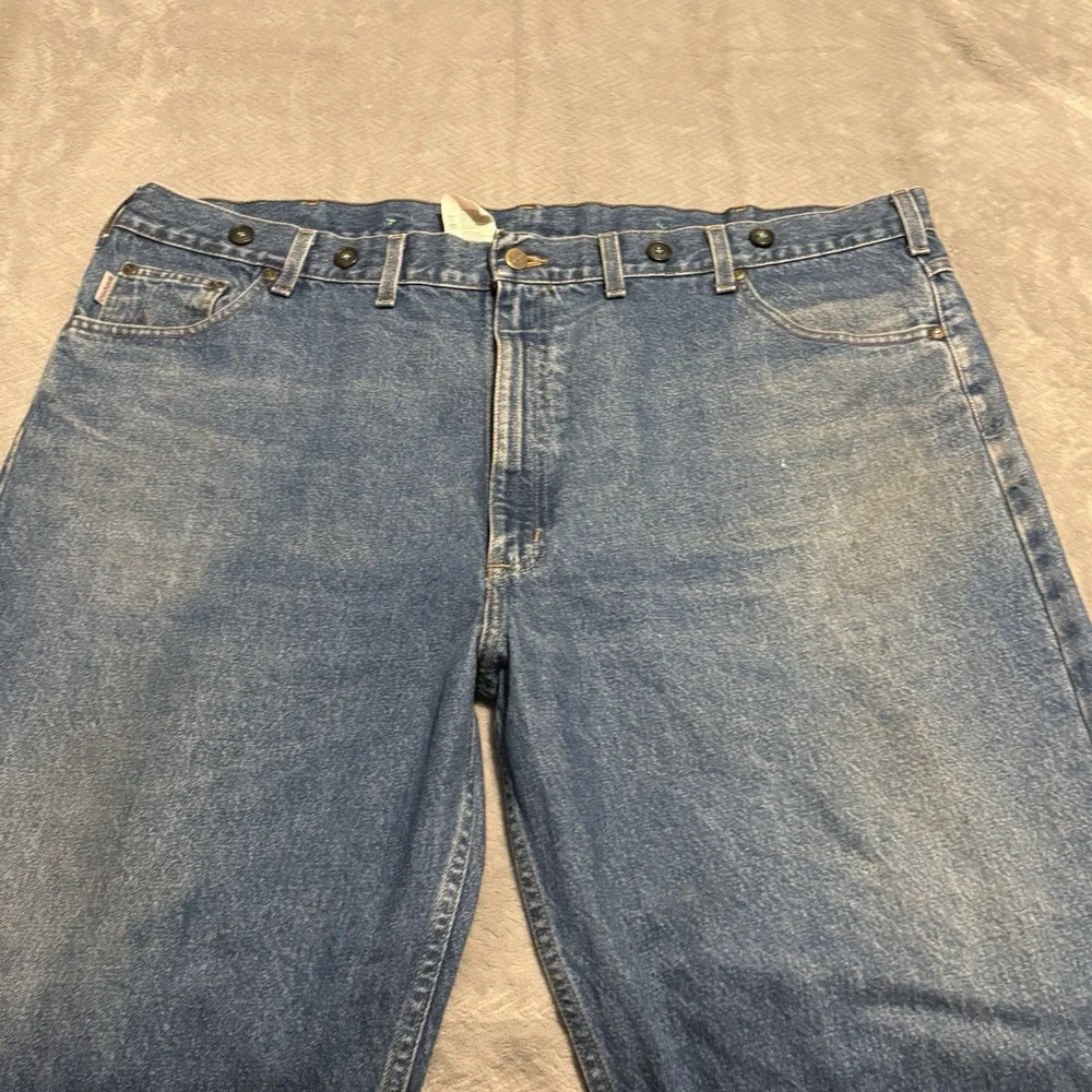Carhartt Loose Fit Jeans Men's 48x30 Blue Denim Workwear Straight Leg B17DST